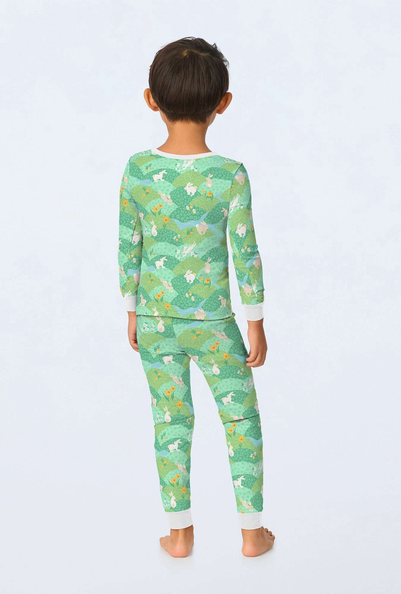 Hop To It Long Sleeve Stretch Jersey Kids PJ Set