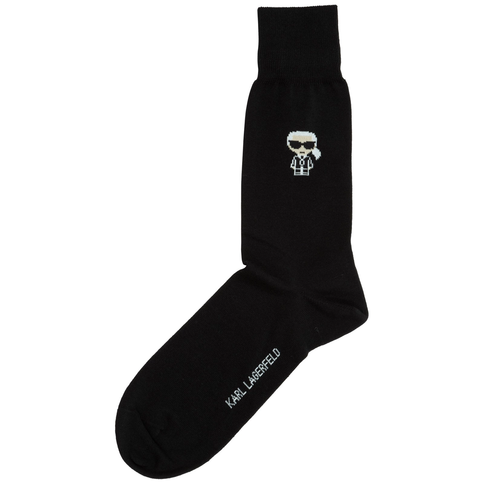 Karl Lagerfeld Graphic Logo Print High-Ankle Socks