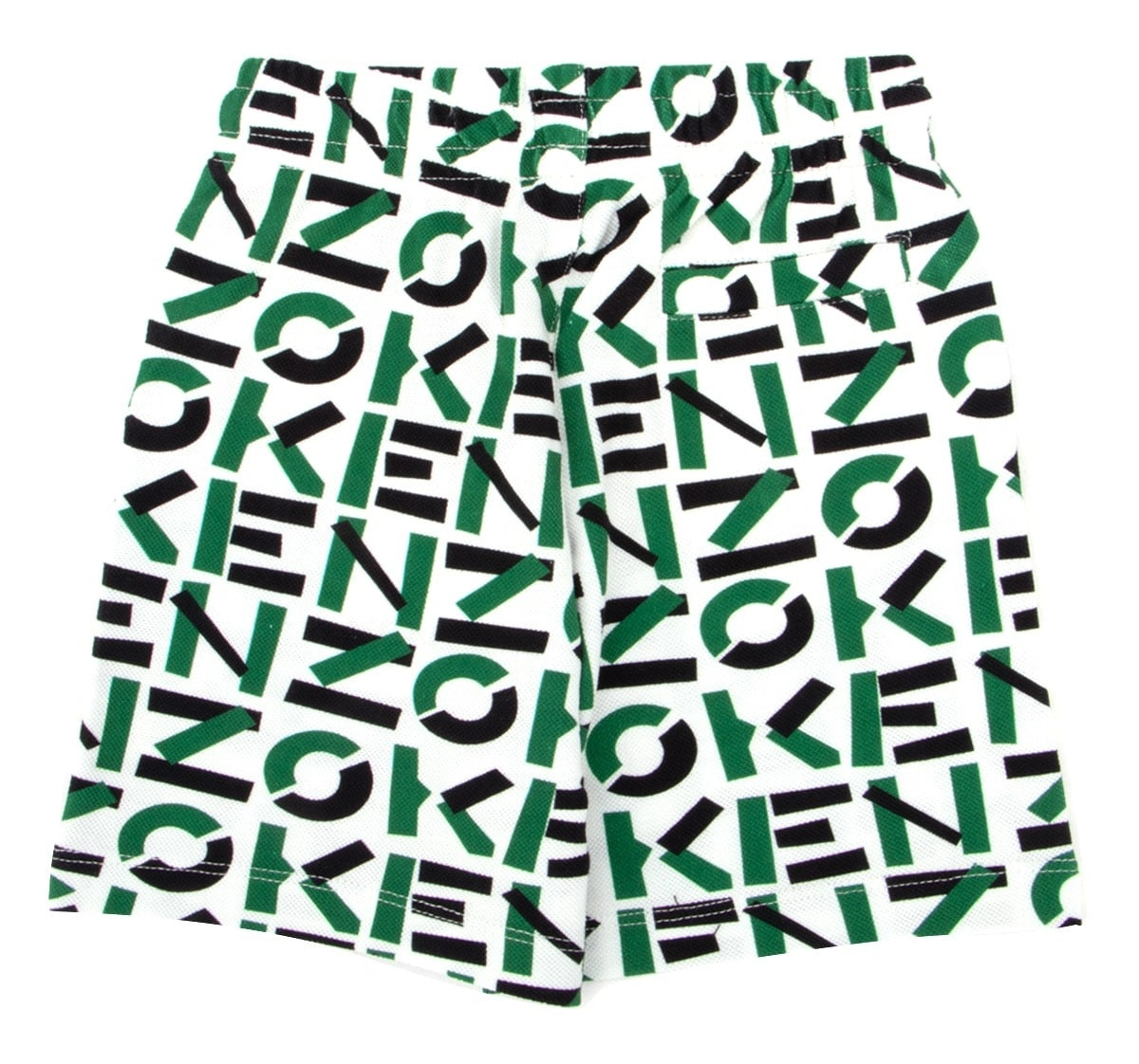 Kenzo Kids Allover Logo Printed Drawstring Shorts