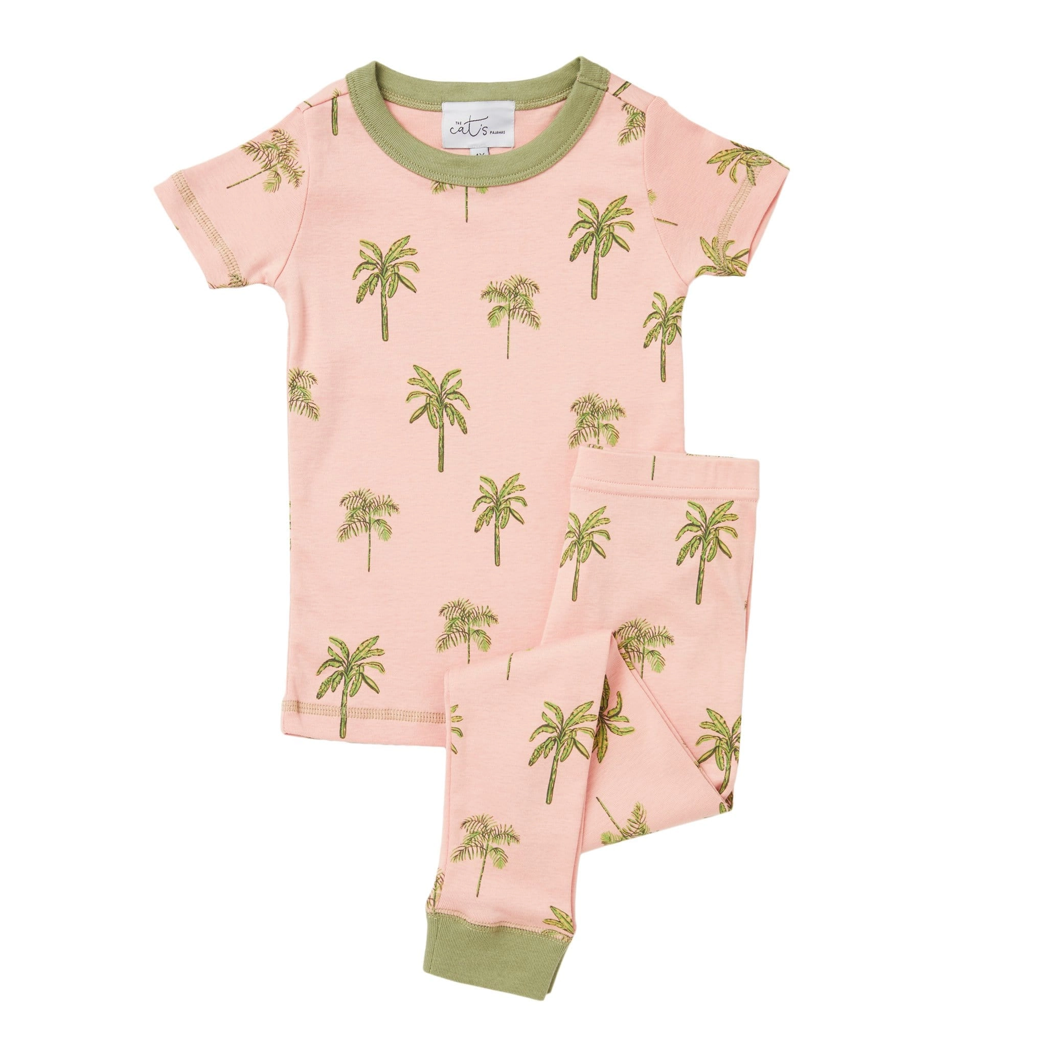Kids Tahiti Palm Pima Knit Short-Sleeved Pajama