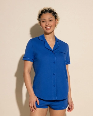Kurzärmeliges Top & Boxer Pyjama-Set