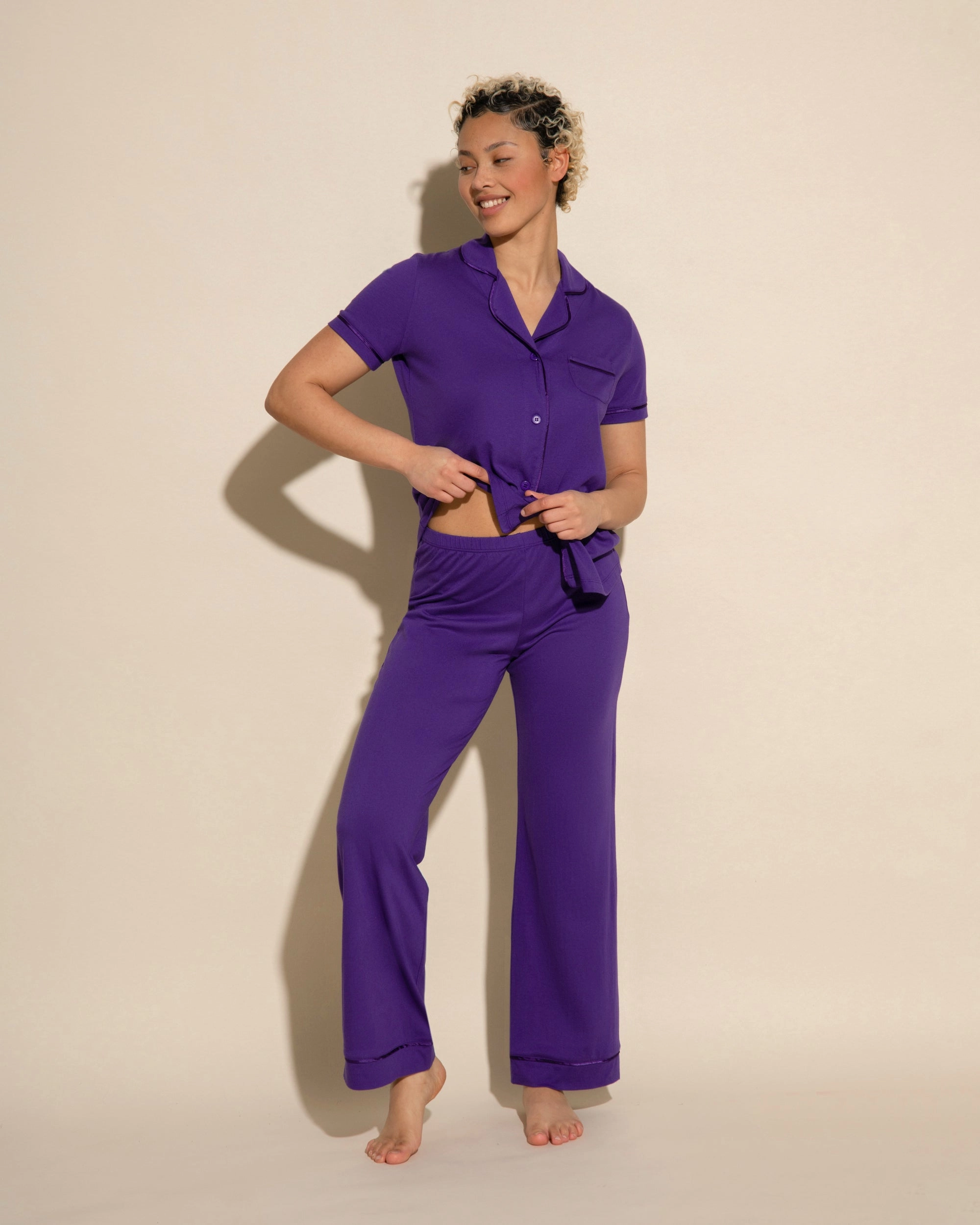 Kurzärmeliges Top & Hose Pyjama-Set