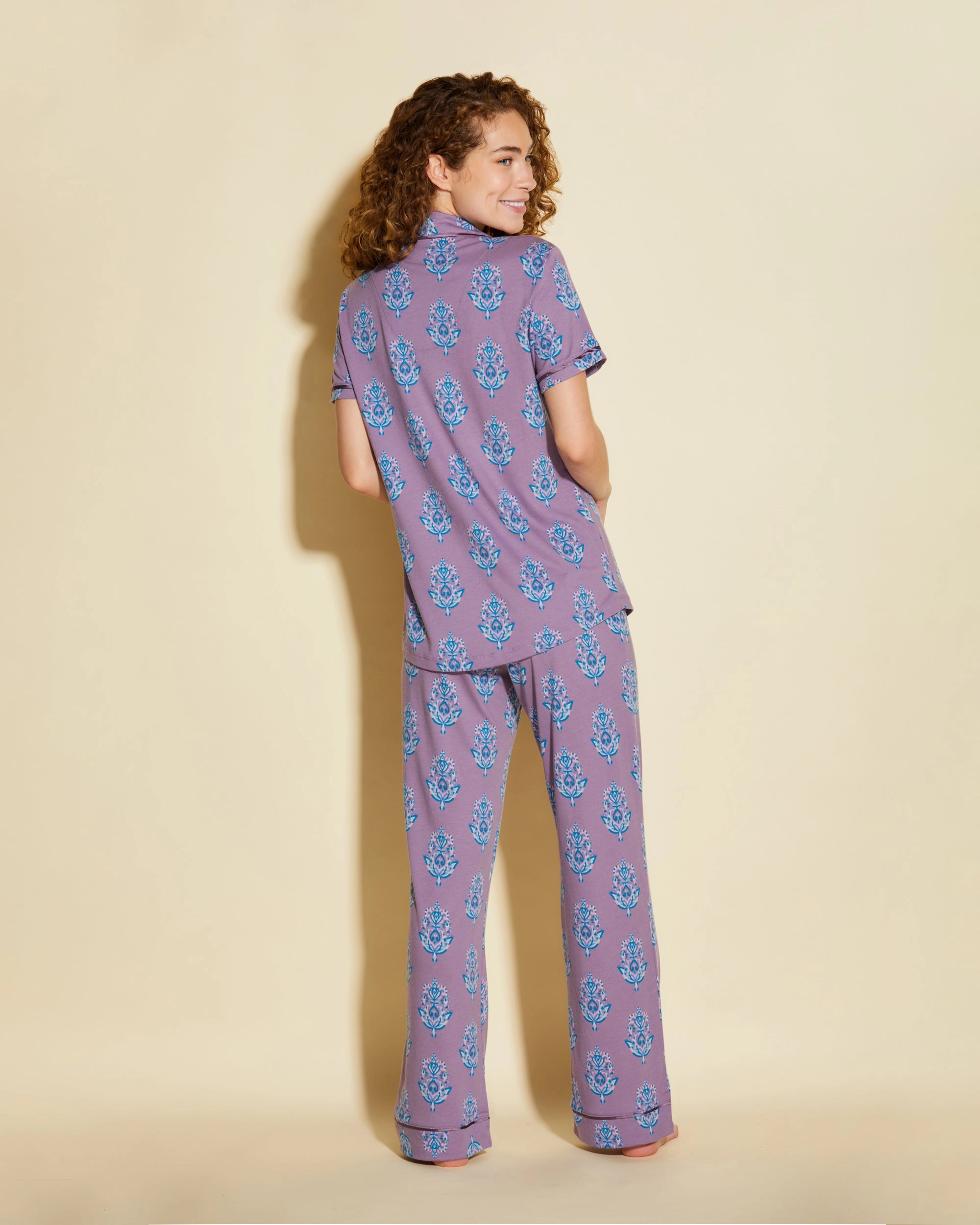 Kurzärmeliges Top & Hose Pyjama-Set