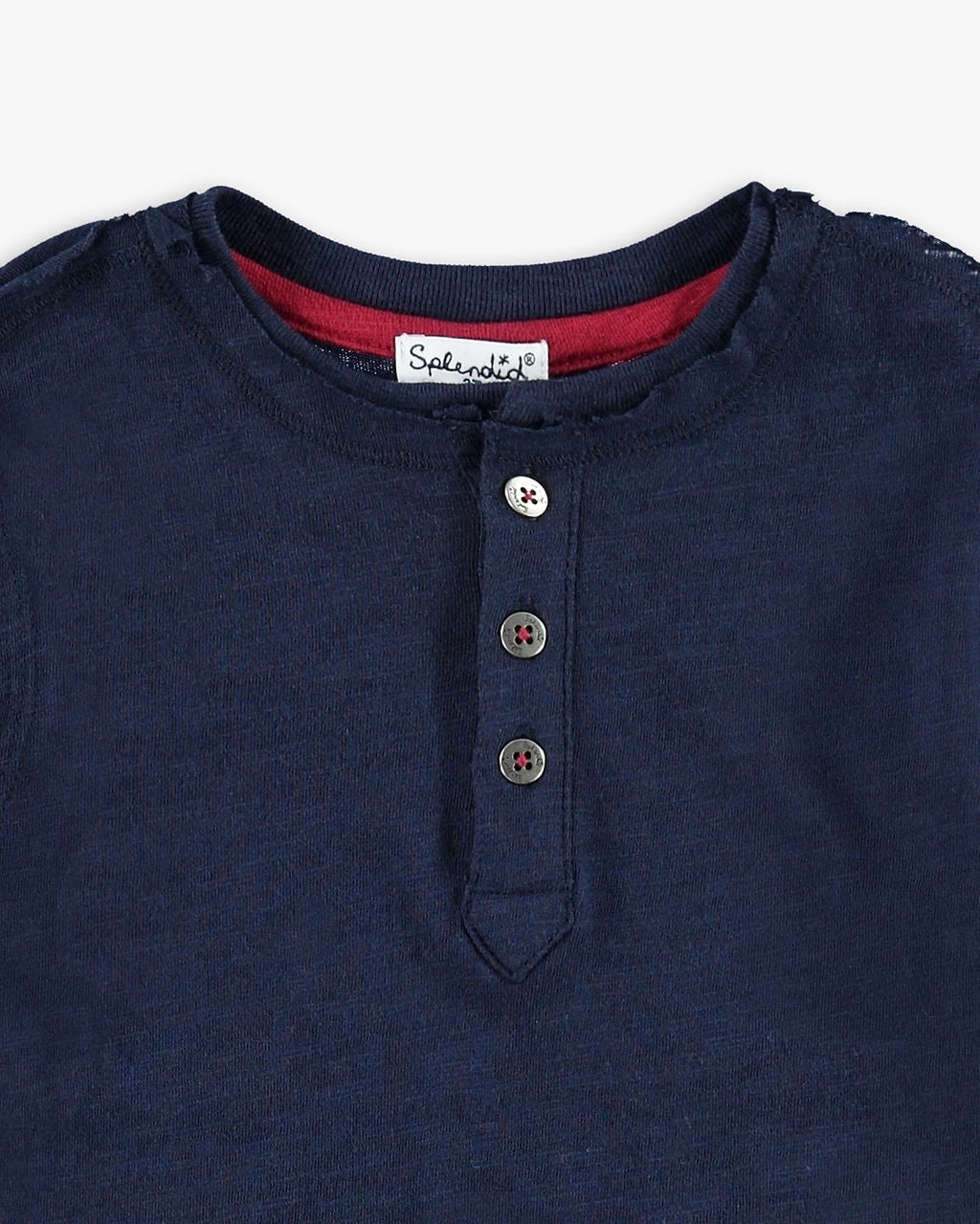 Little Boy Long Sleeve Henley Top