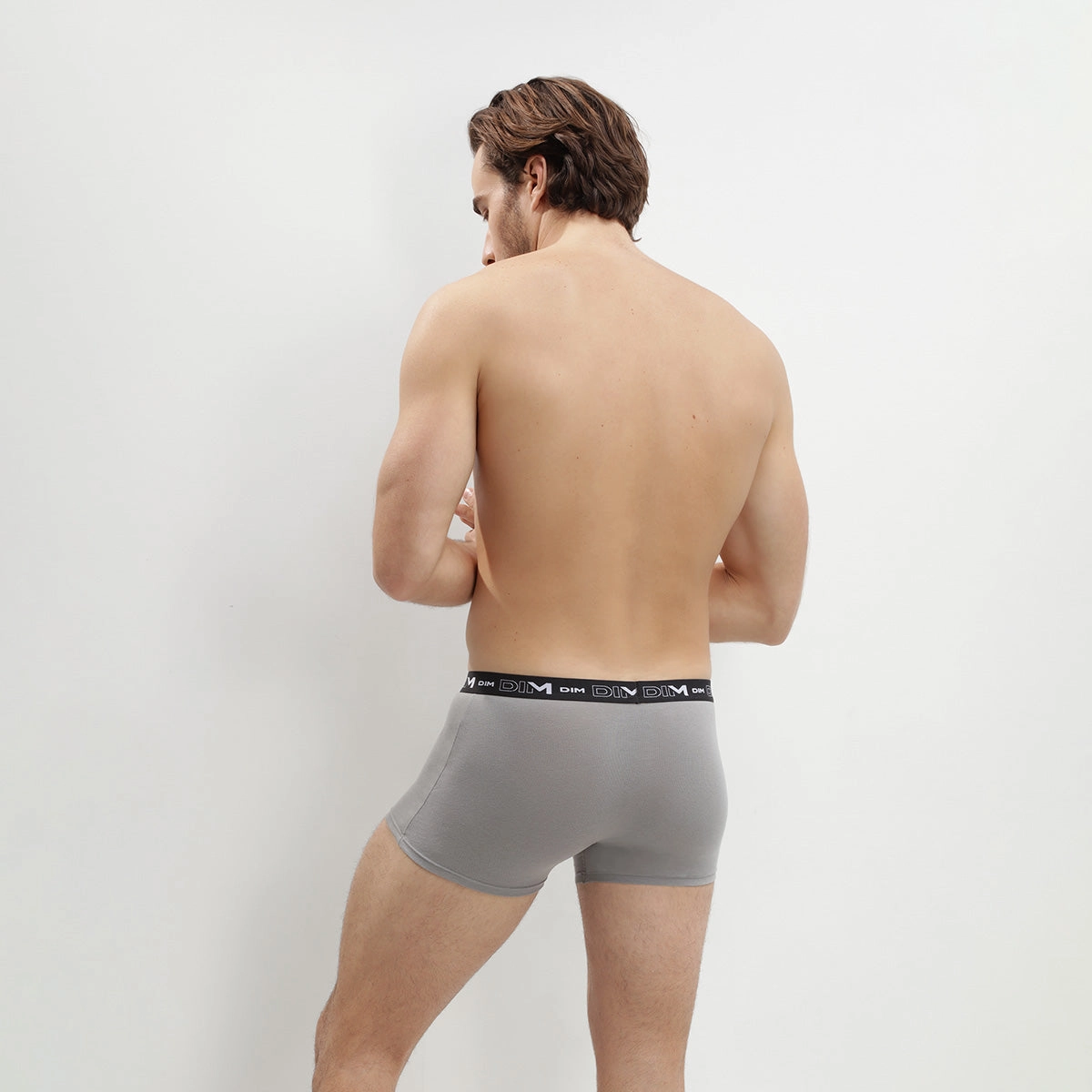 Lot de 3 boxers noir, gris et blanc Homme en coton stretch