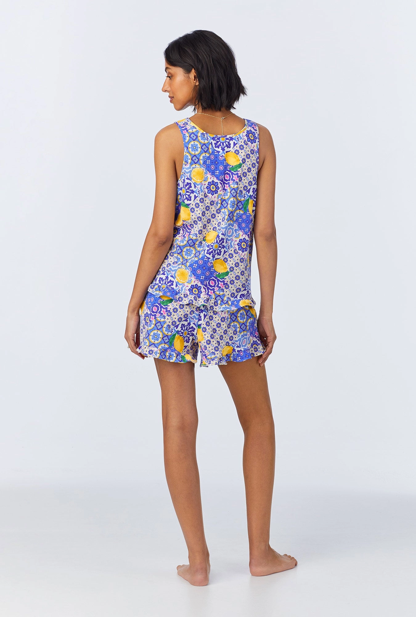 Majolica Ruffle Tank Stretch Jersey Shorty PJ Set