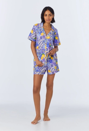 Majolica Short Sleeve Classic Shorty Stretch Jersey PJ Set