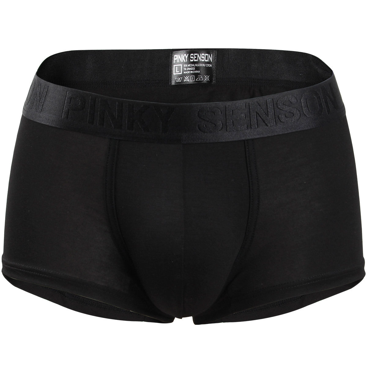 Men low-rise underwear big pouch solid color cotton C4B