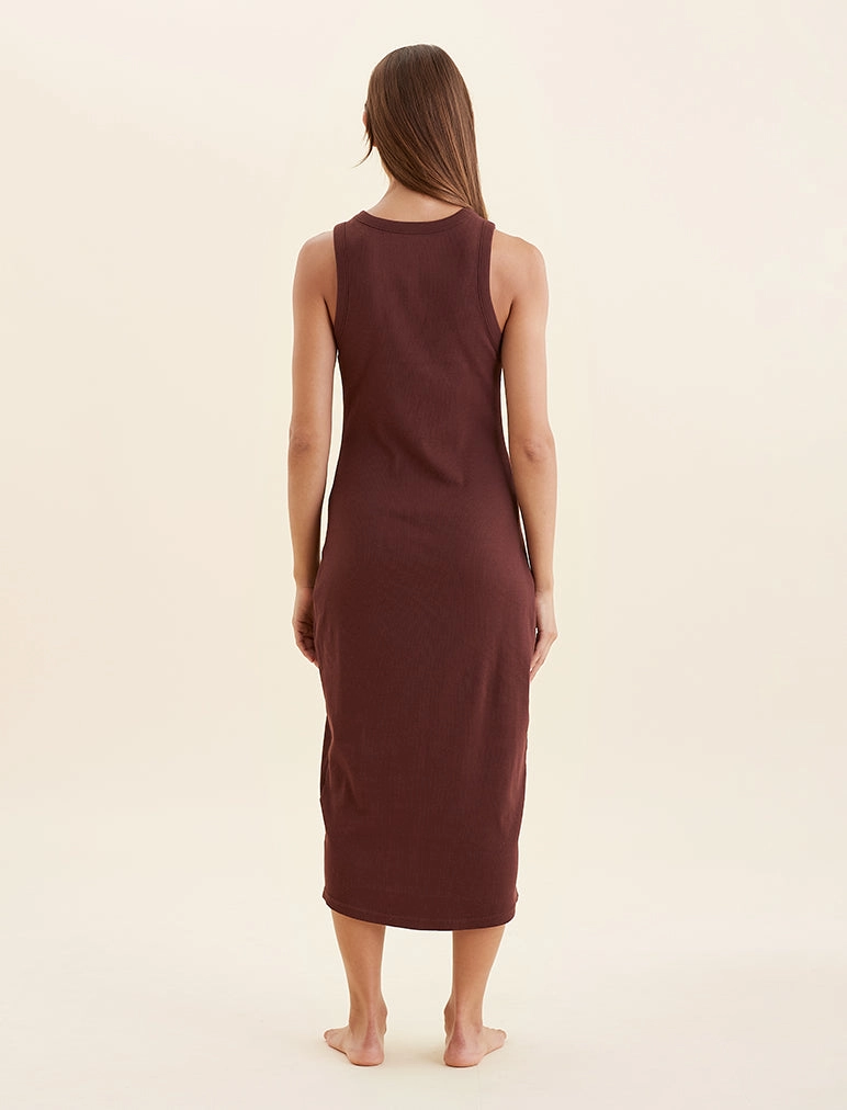 Milla Rib Shelf Bra Midi Nightdress