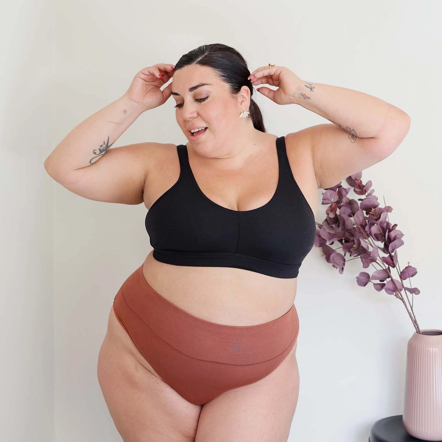 Organic Cotton Bra - Black