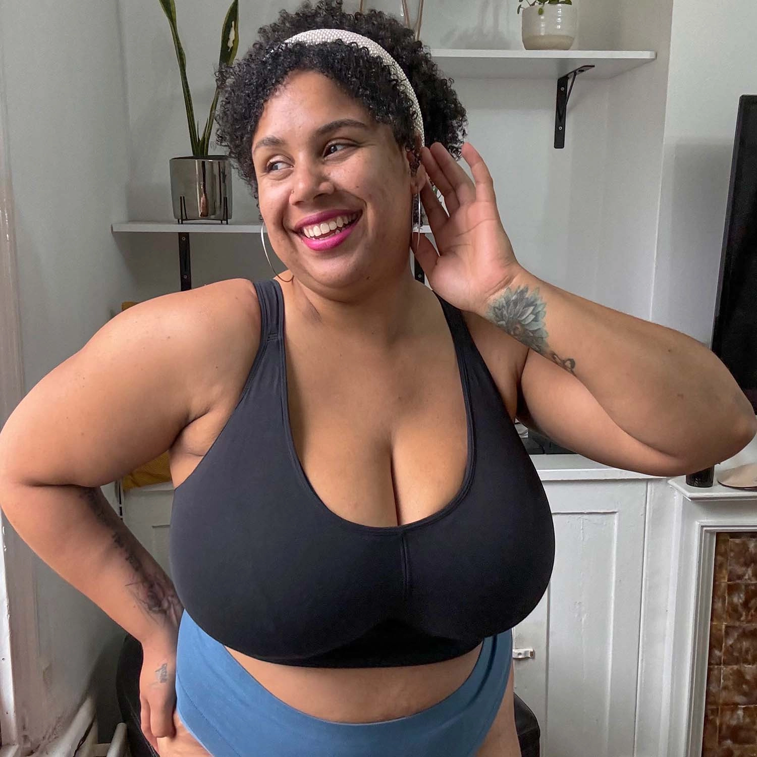 Organic Cotton Bra - Black