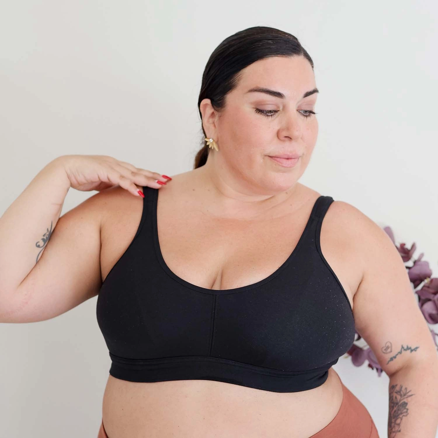 Organic Cotton Bra - Black