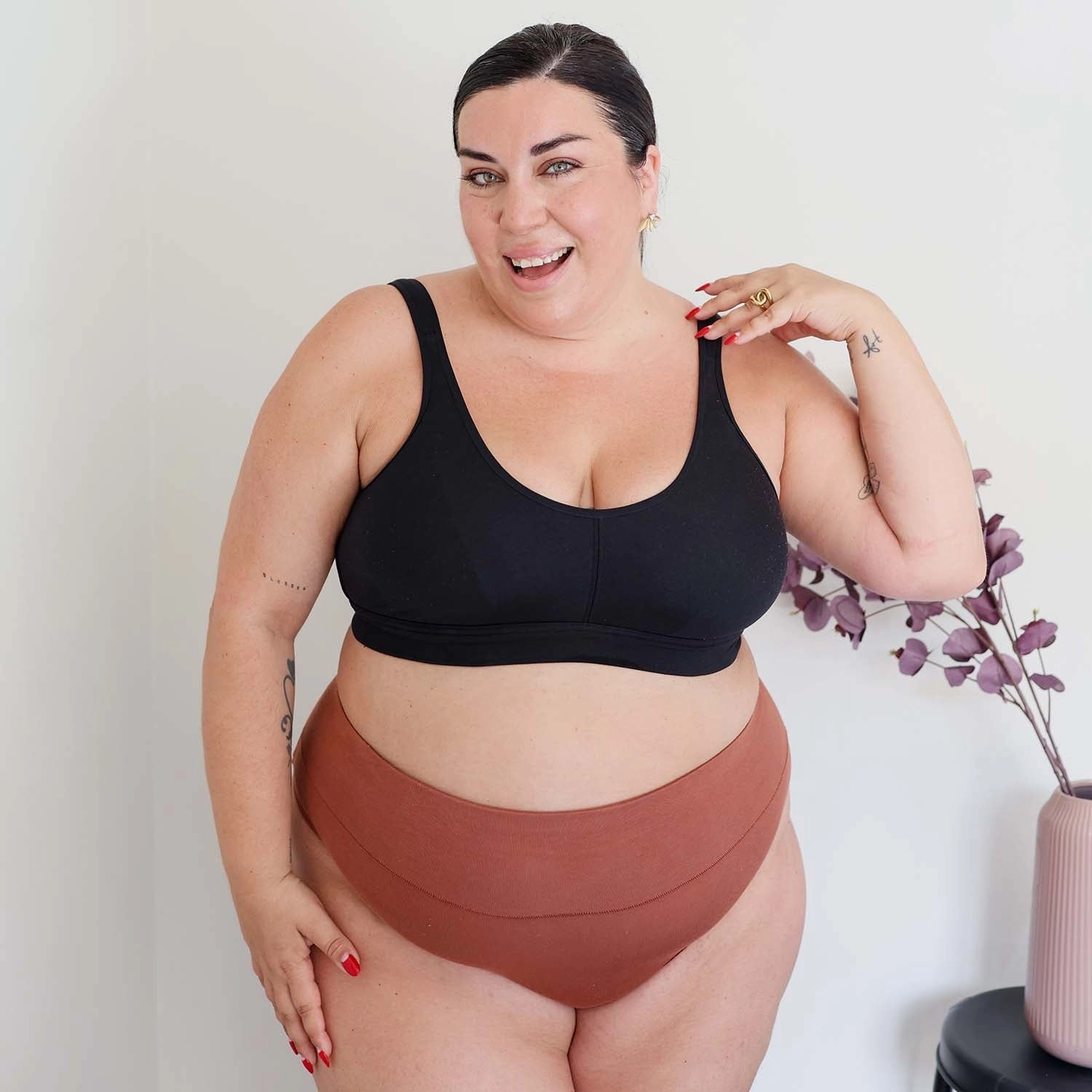Organic Cotton Bra - Black