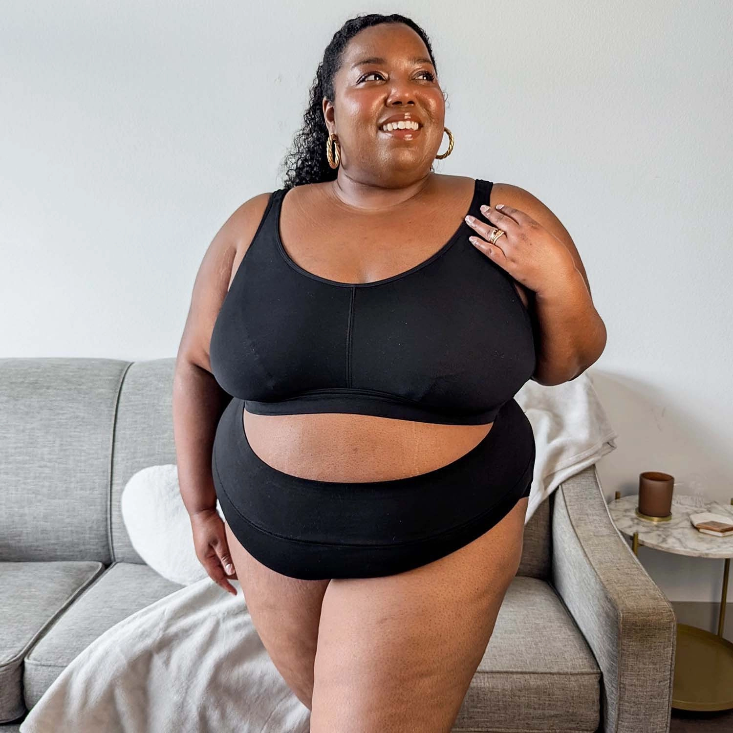 Organic Cotton Bra - Black