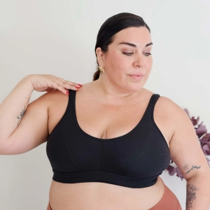 Organic Cotton Bra - Black