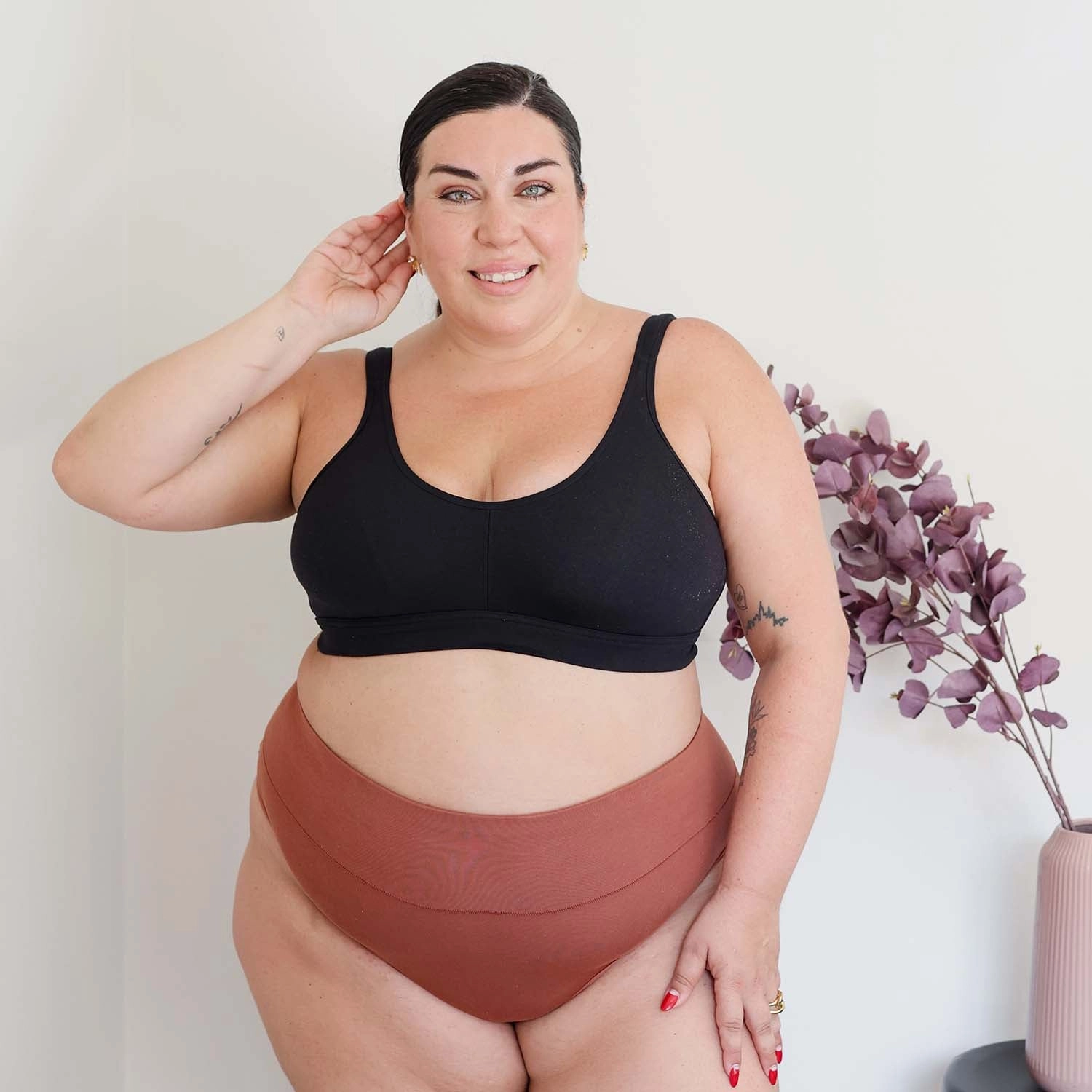 Organic Cotton Bra - Black