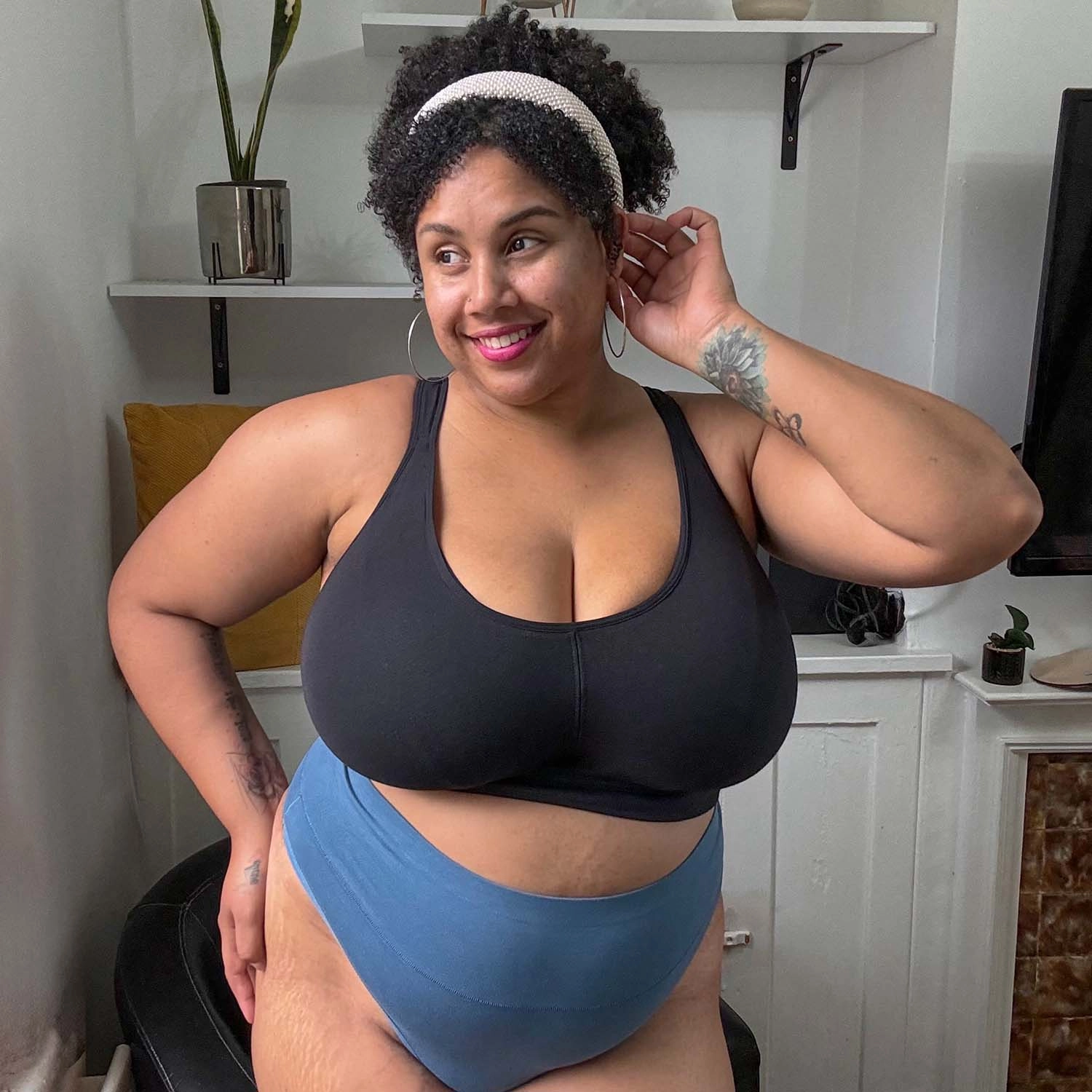 Organic Cotton Bra - Black