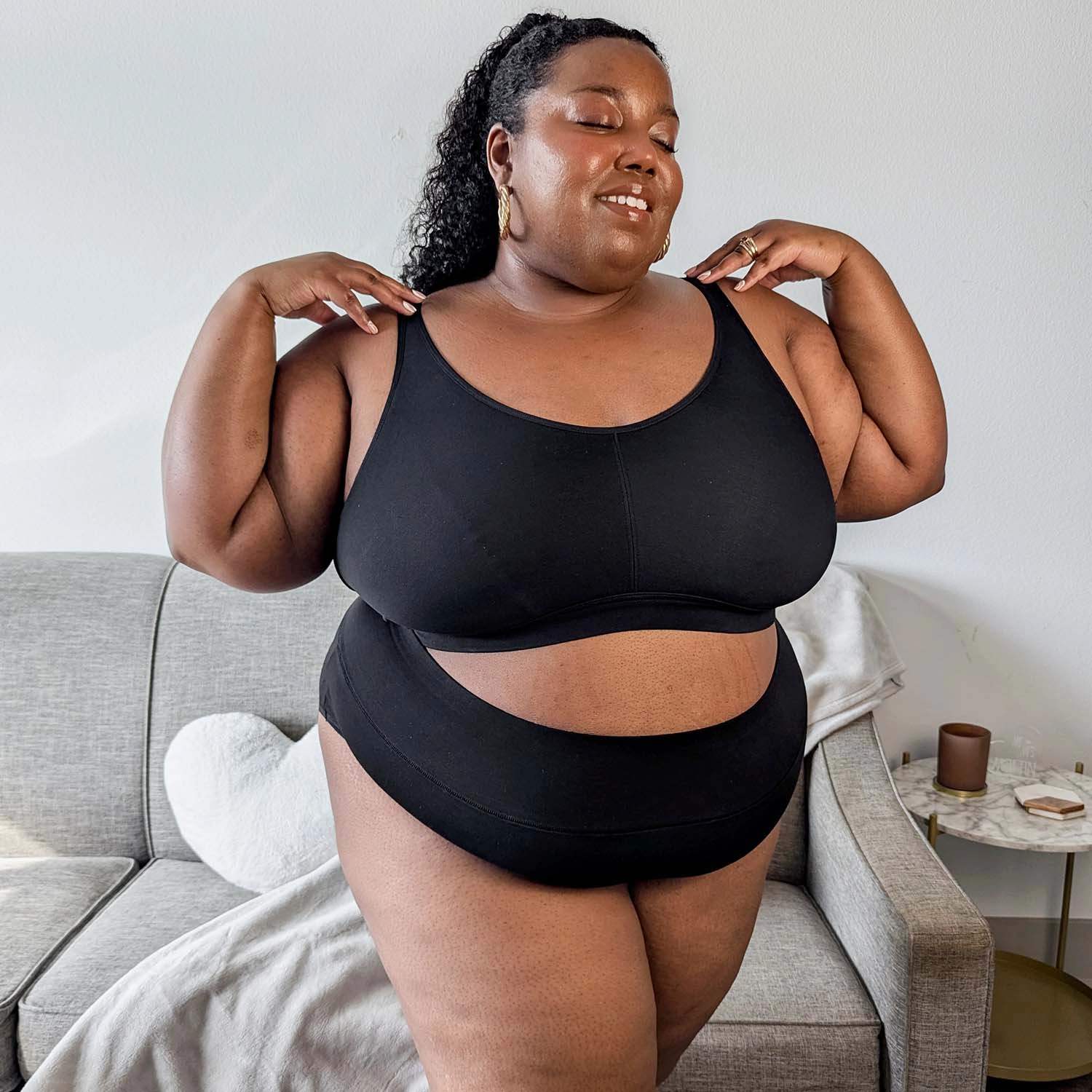 Organic Cotton Bra - Black