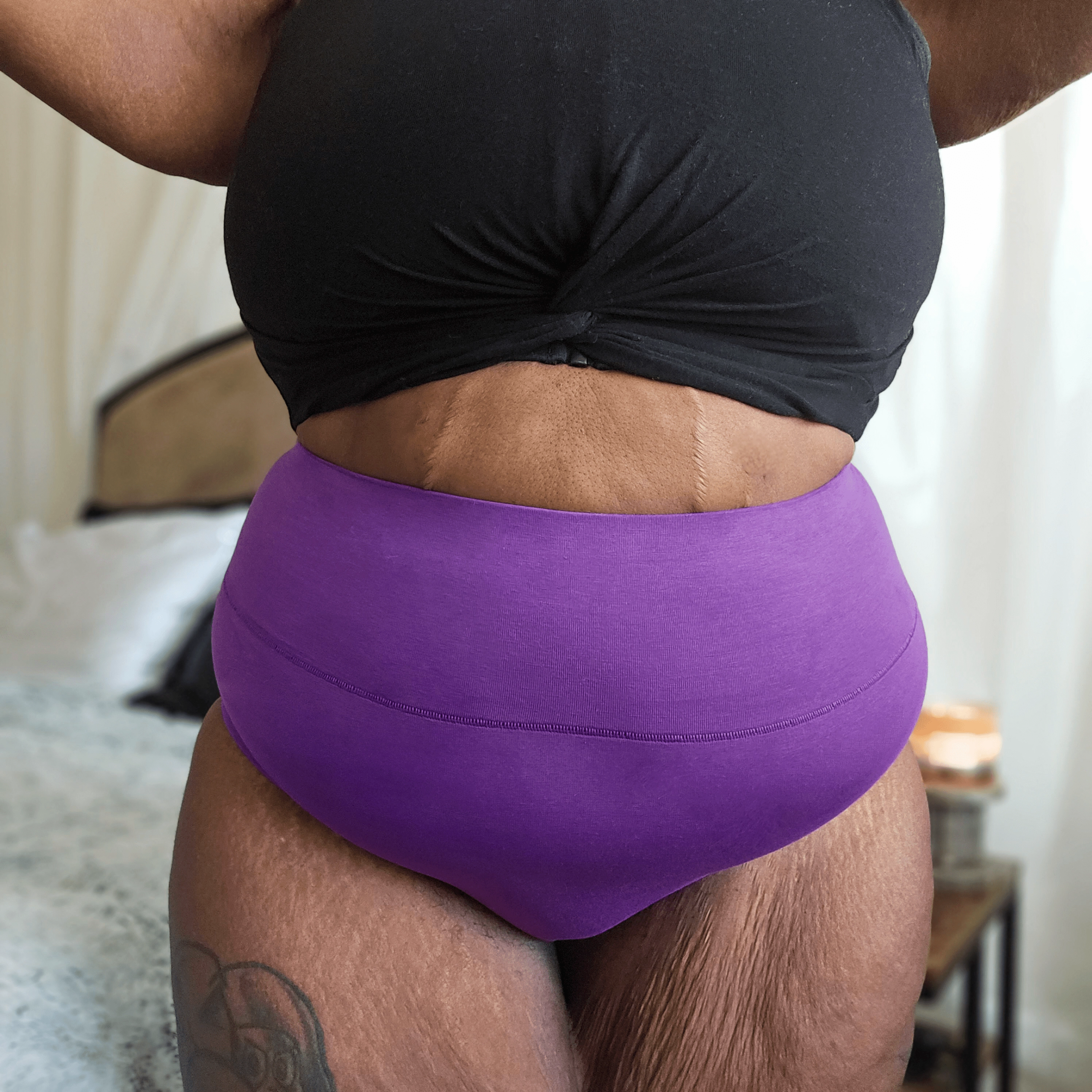Organic Cotton Full Brief Panties - Grape Escape