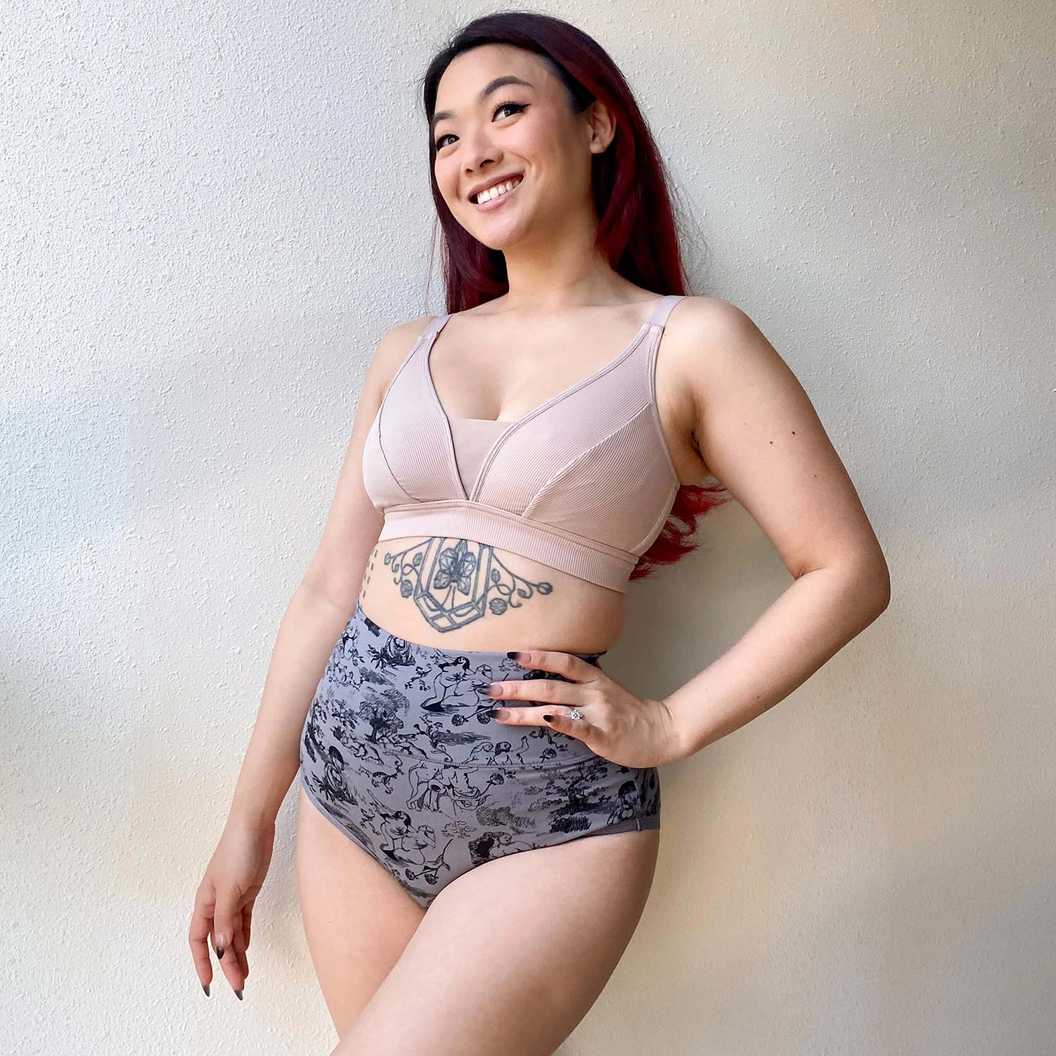 Organic Cotton Full Brief Panties - Passion au Jardin - L'Amour Noir
