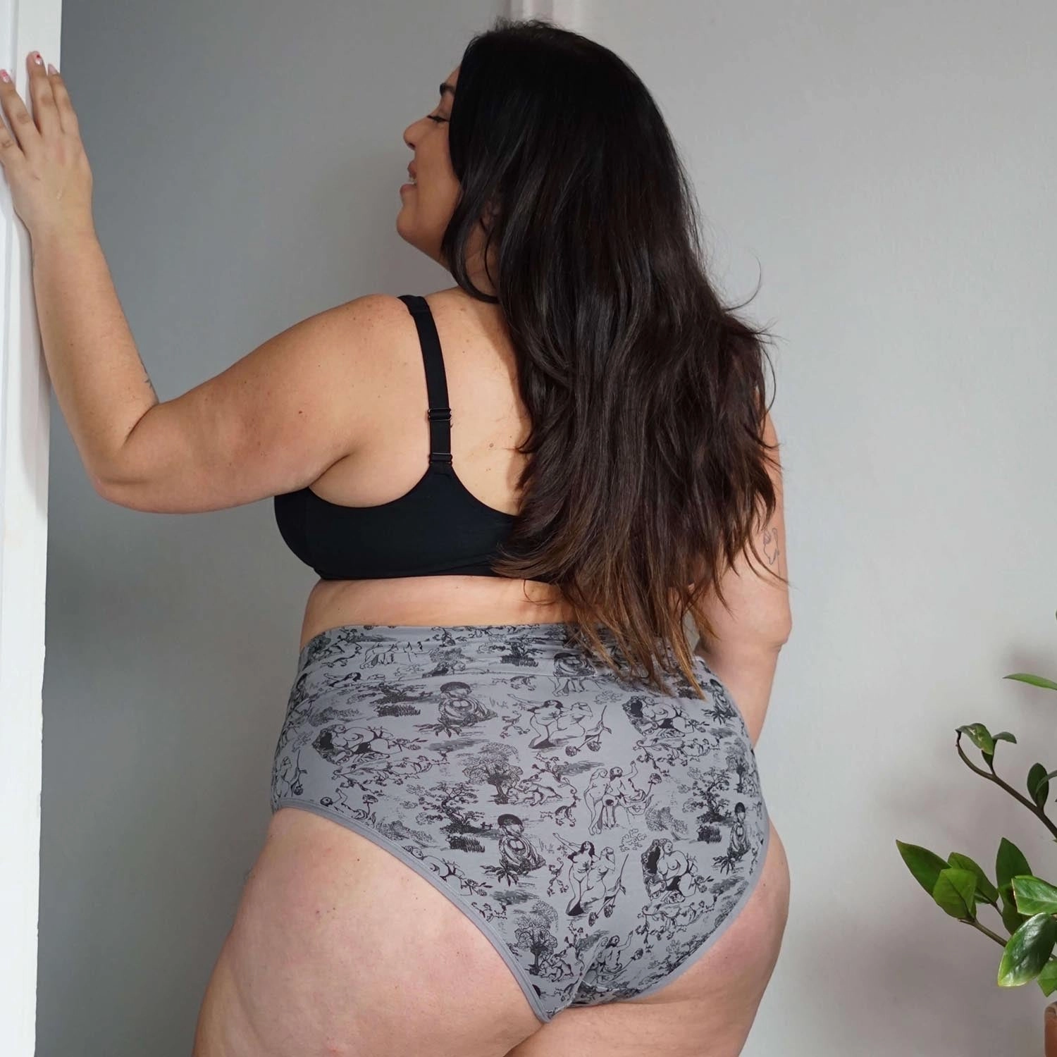 Organic Cotton Full Brief Panties - Passion au Jardin - L'Amour Noir