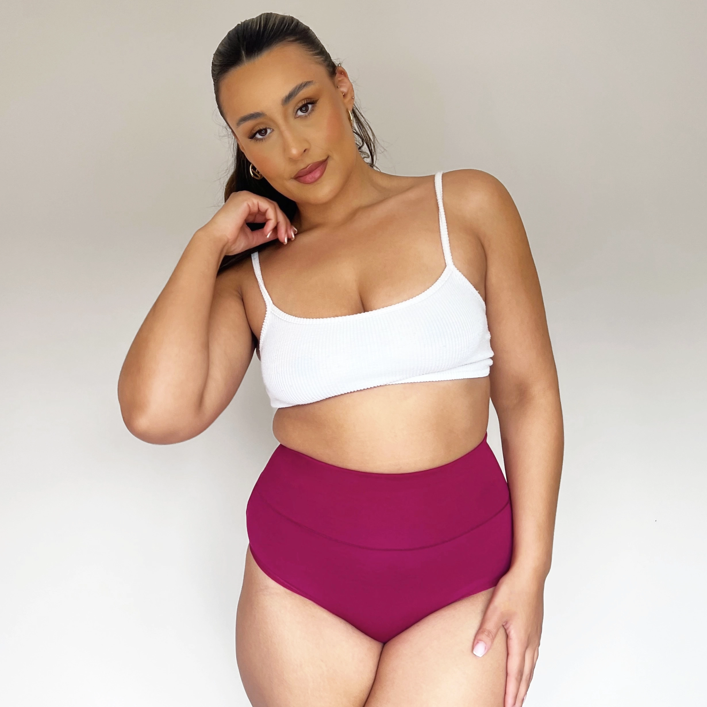 Organic Cotton Full Brief Panties - Raspberry Pie