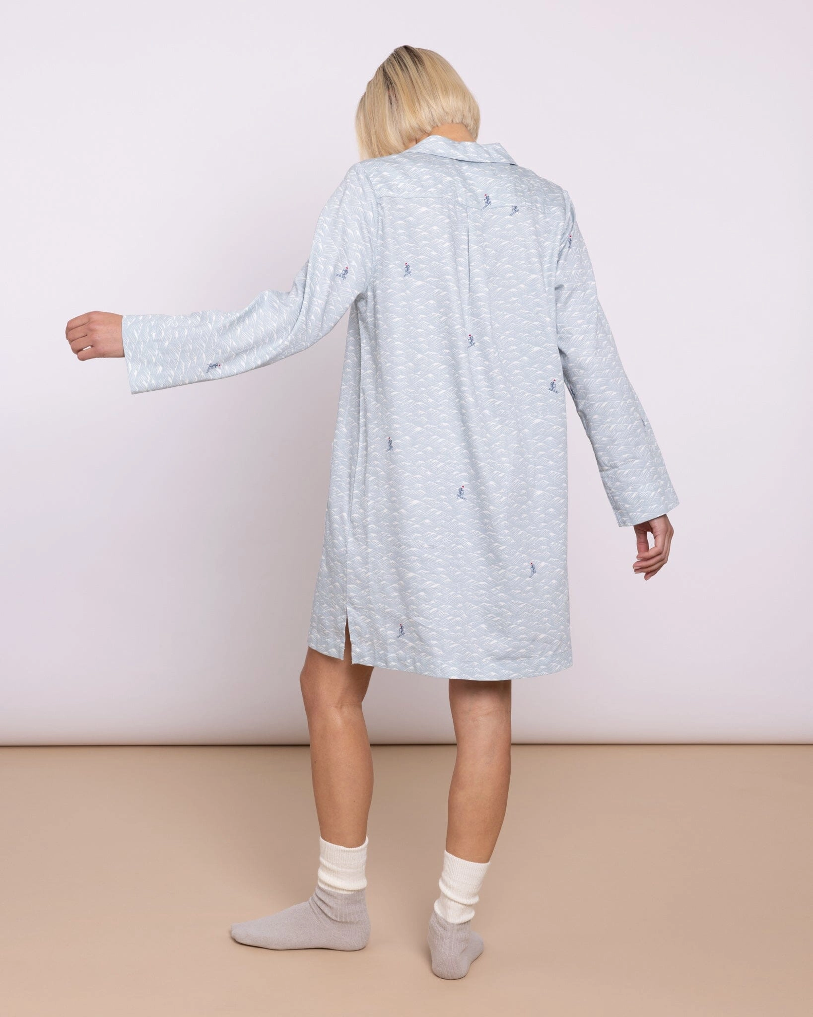 Organic Cotton Twill Blue Nightshirt, Aim High