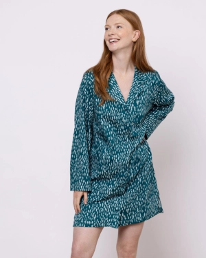 Organic Cotton Twill Green Nightshirt, Treetops and Tales
