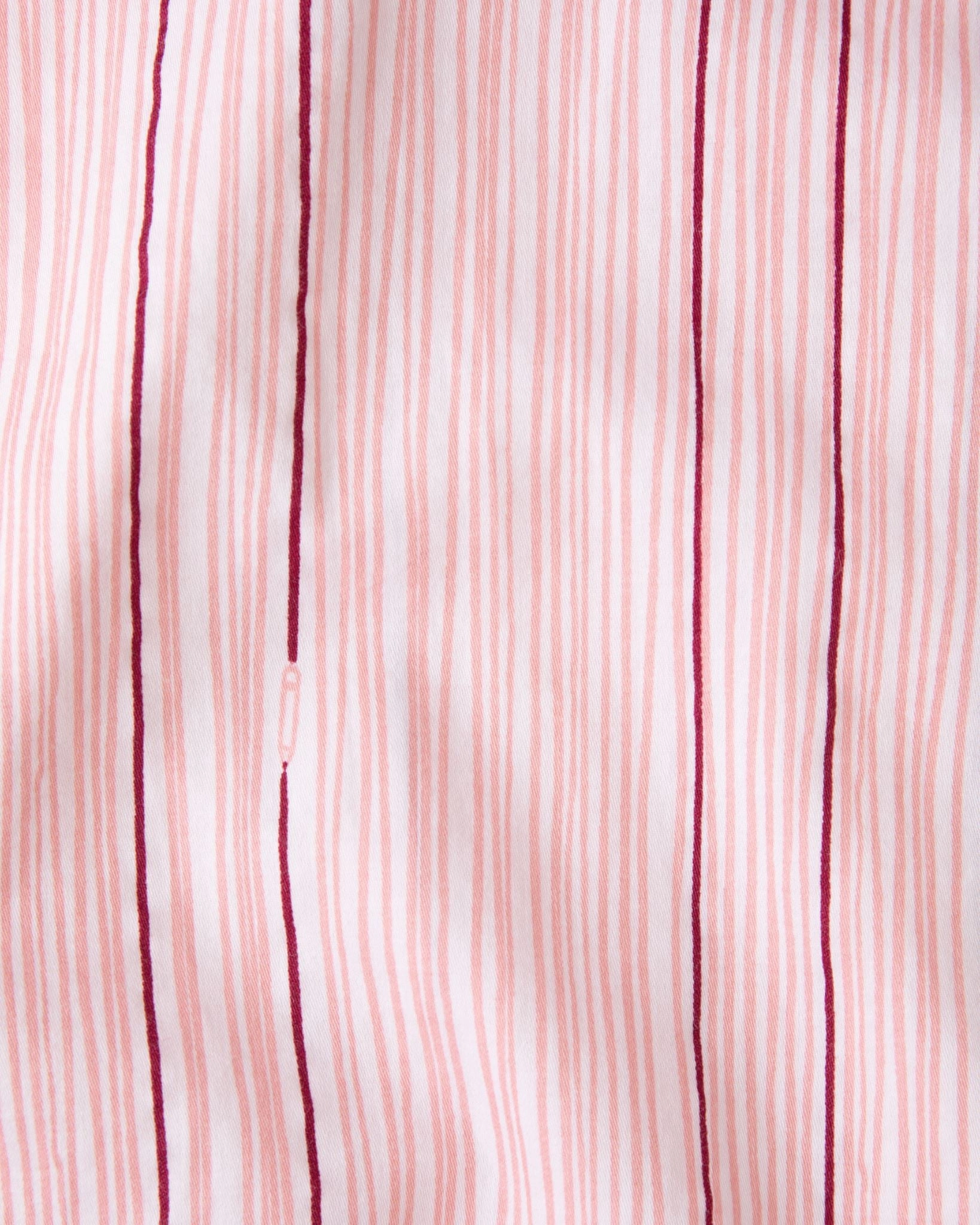 Pencil Stripe organic cotton pyjama shorts, pink