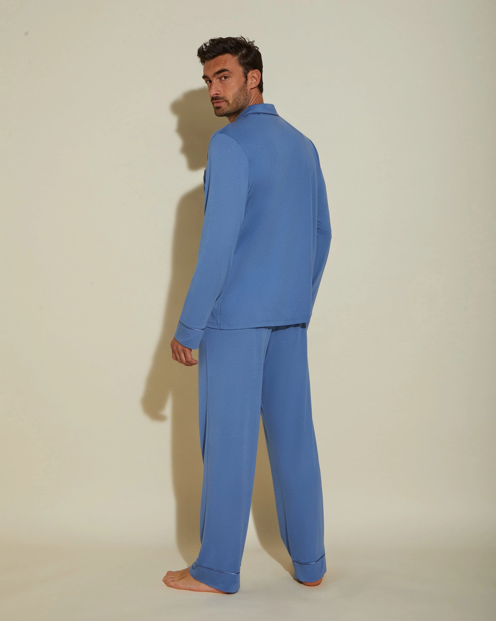 Pigiama Classico Da Uomo Con Top  Maniche Lunghe E Pantaloni