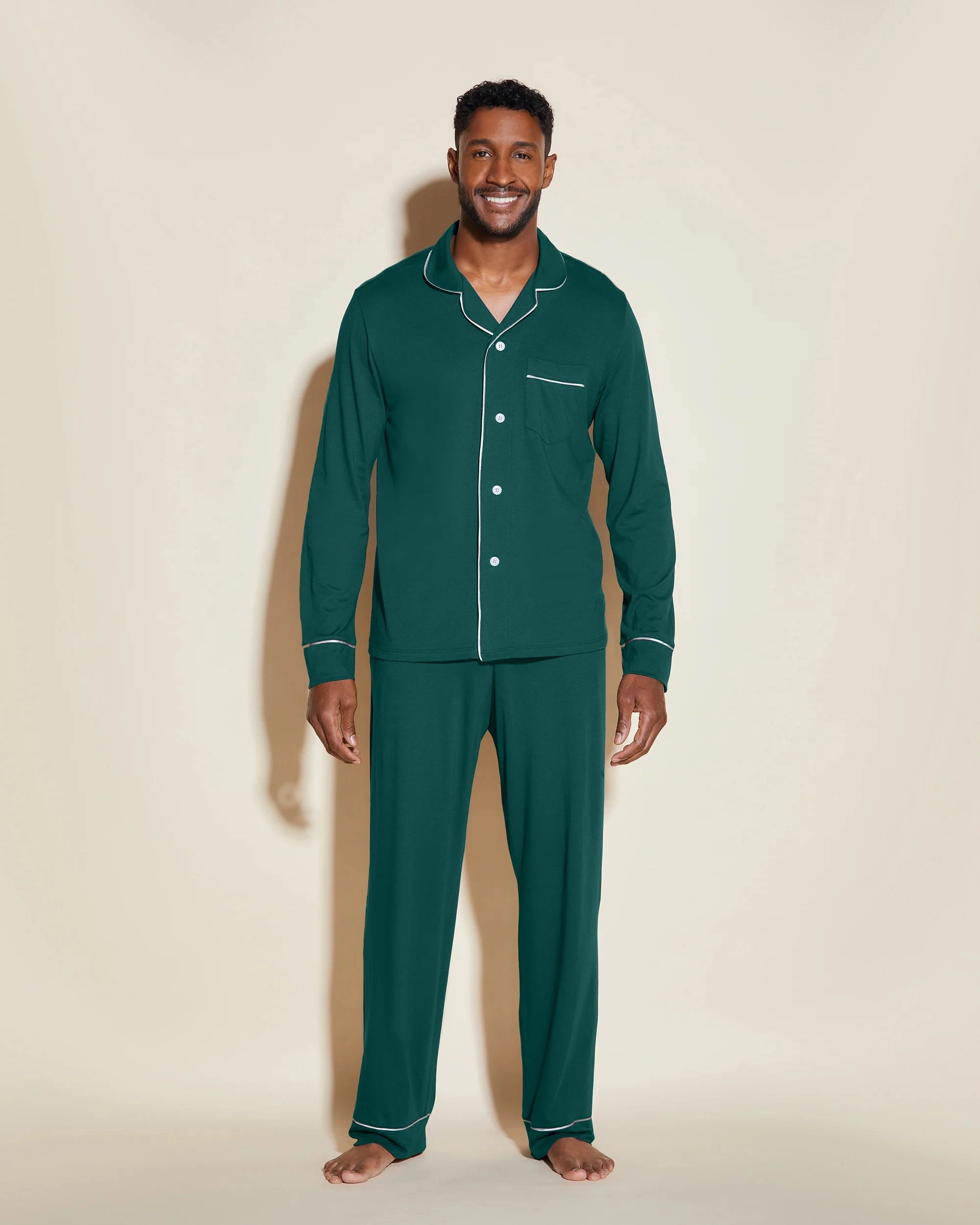 Pigiama Classico Da Uomo Con Top  Maniche Lunghe E Pantaloni
