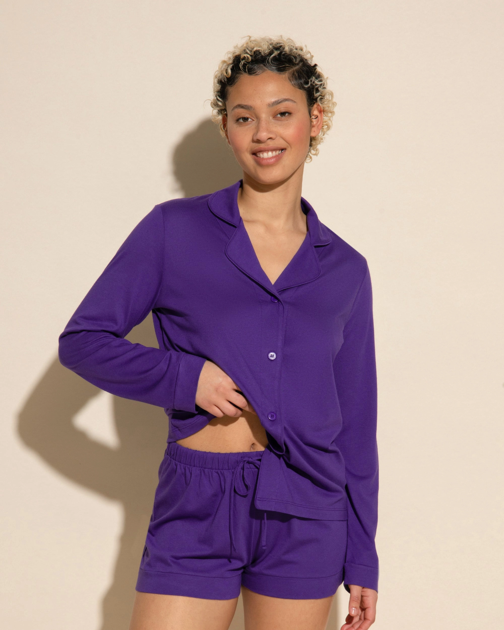 Pigiama Con Top A Maniche Lunghe E Boxer