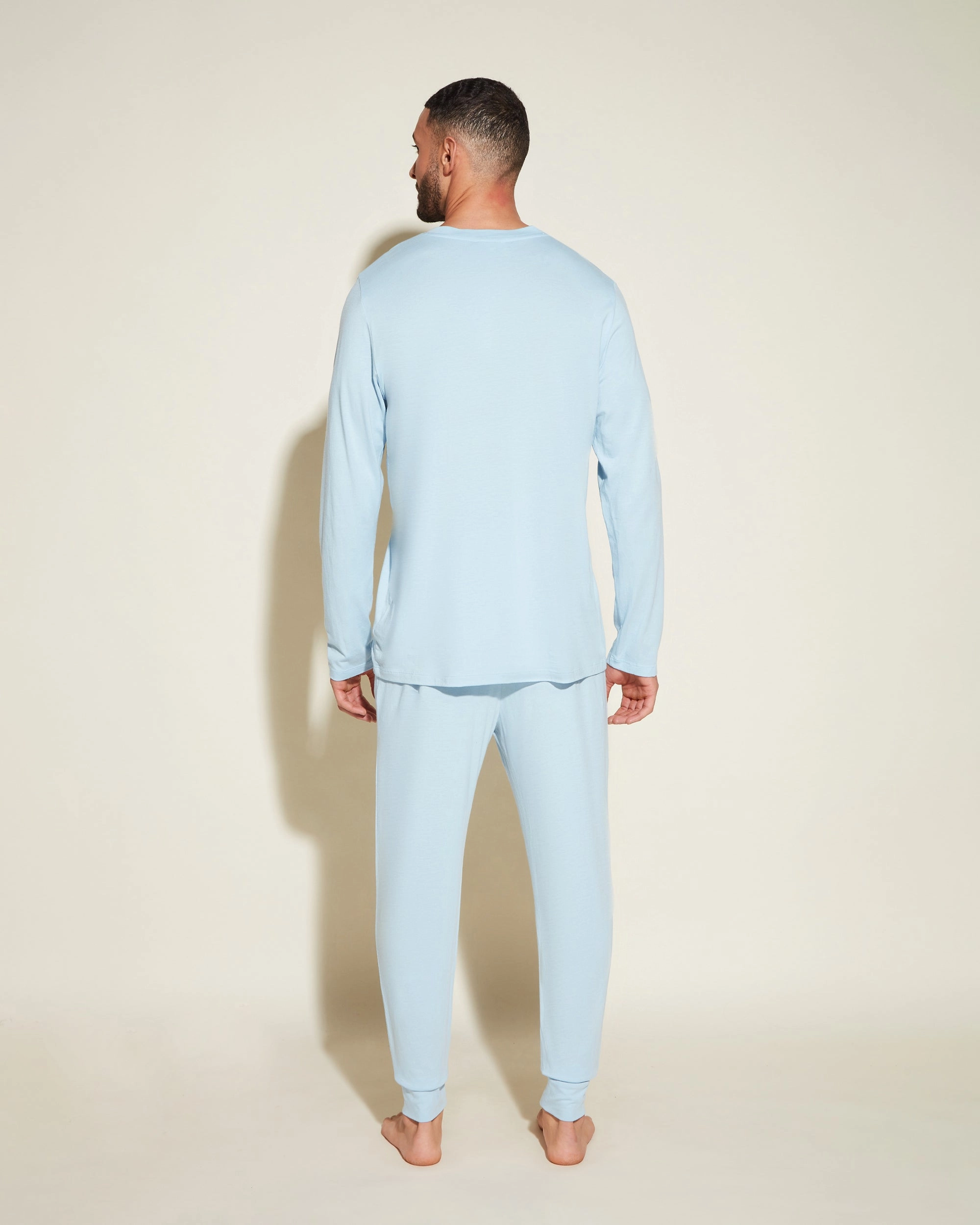 Pigiama Da Uomo Con Top Henley E Pantaloni  Jogger