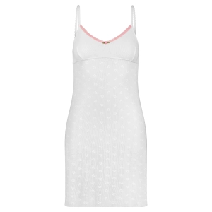 Polkadot BRA CAMIDRESS Natural Vintage Hearts w Pink Lace