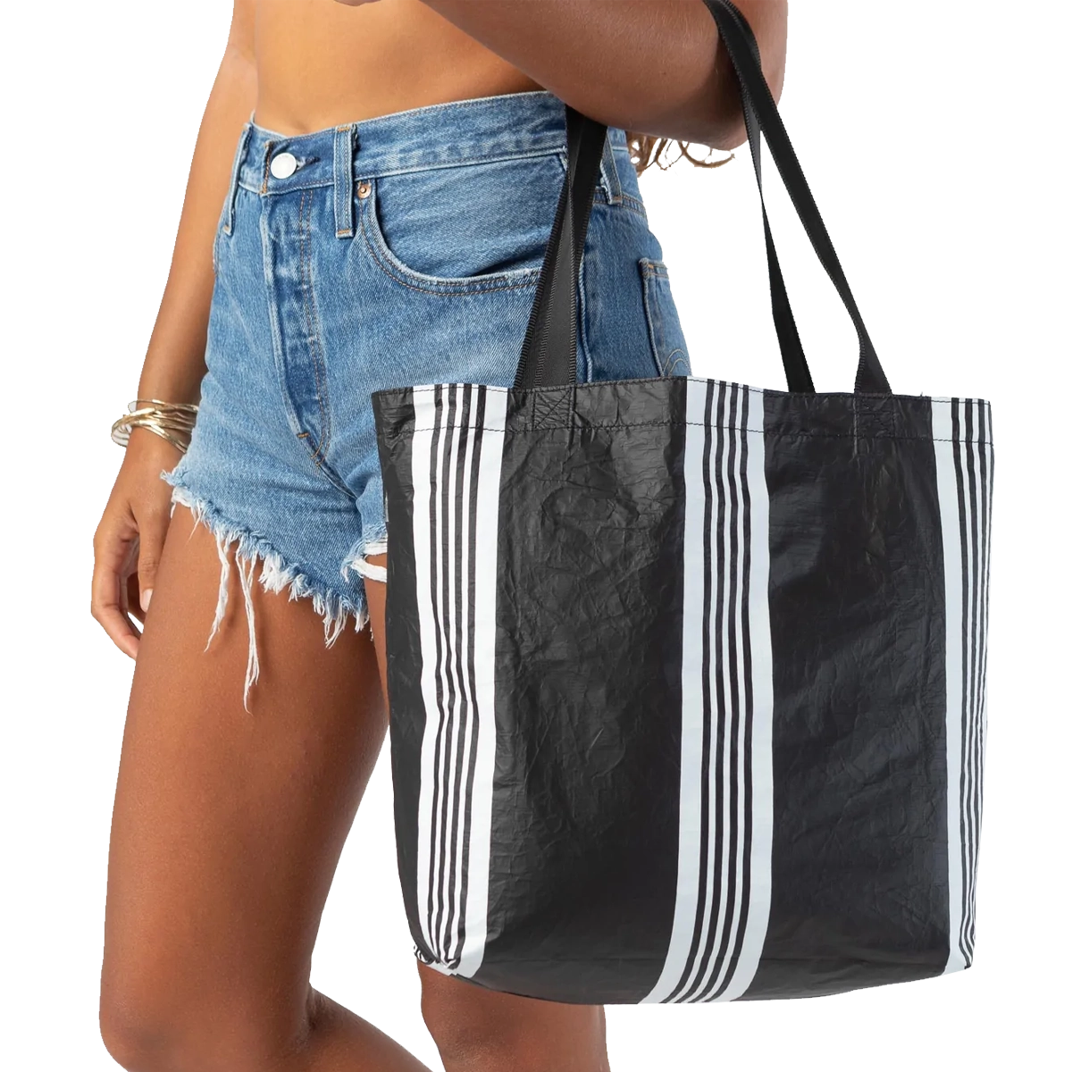Pua and Linen Stripes Reversible Tote