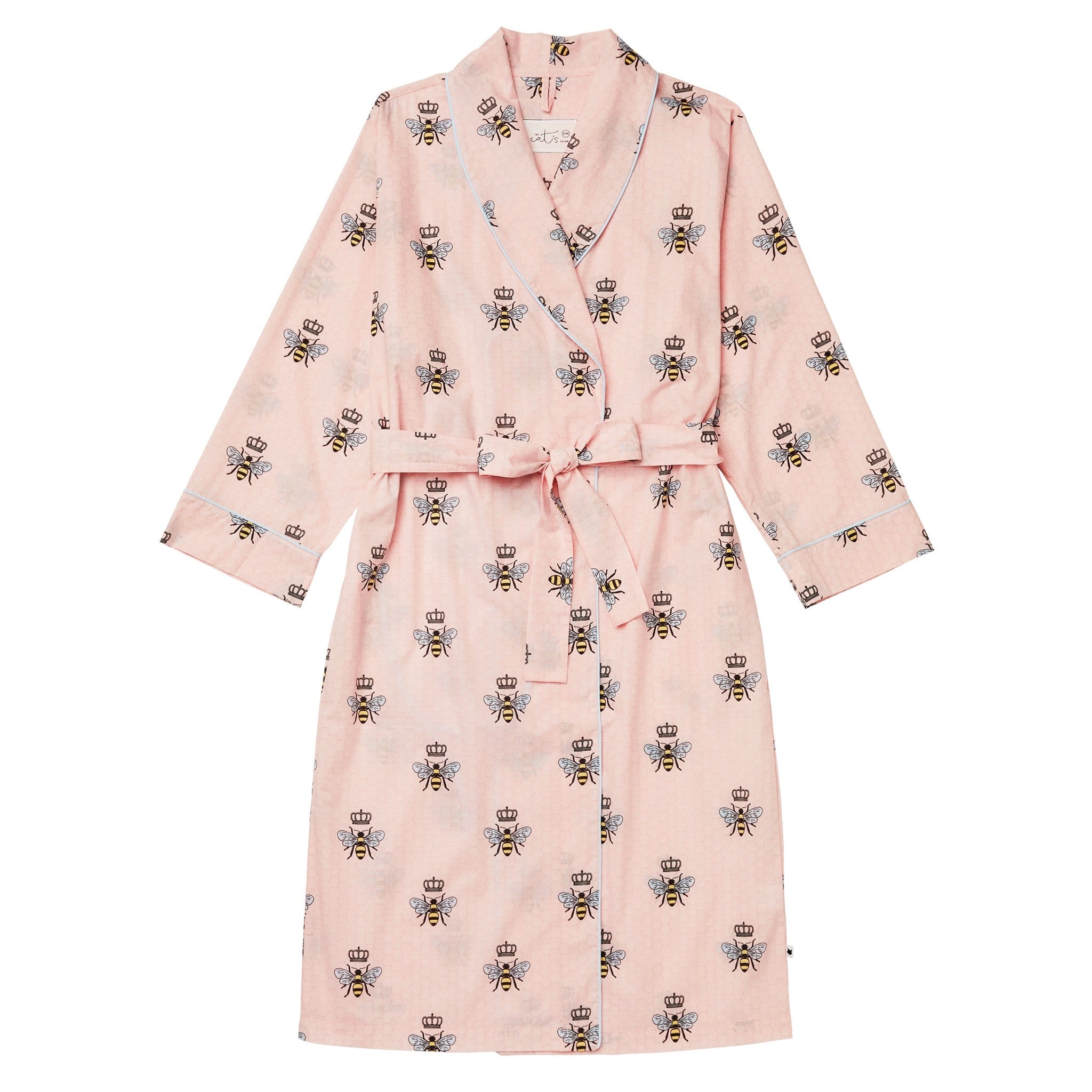 Queen Bee Luxe Pima Shawl Collar Robe - Pink