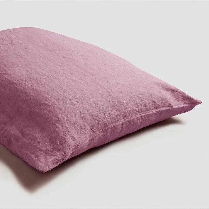 Raspberry Linen & Cotton Pillowcases (Pair)