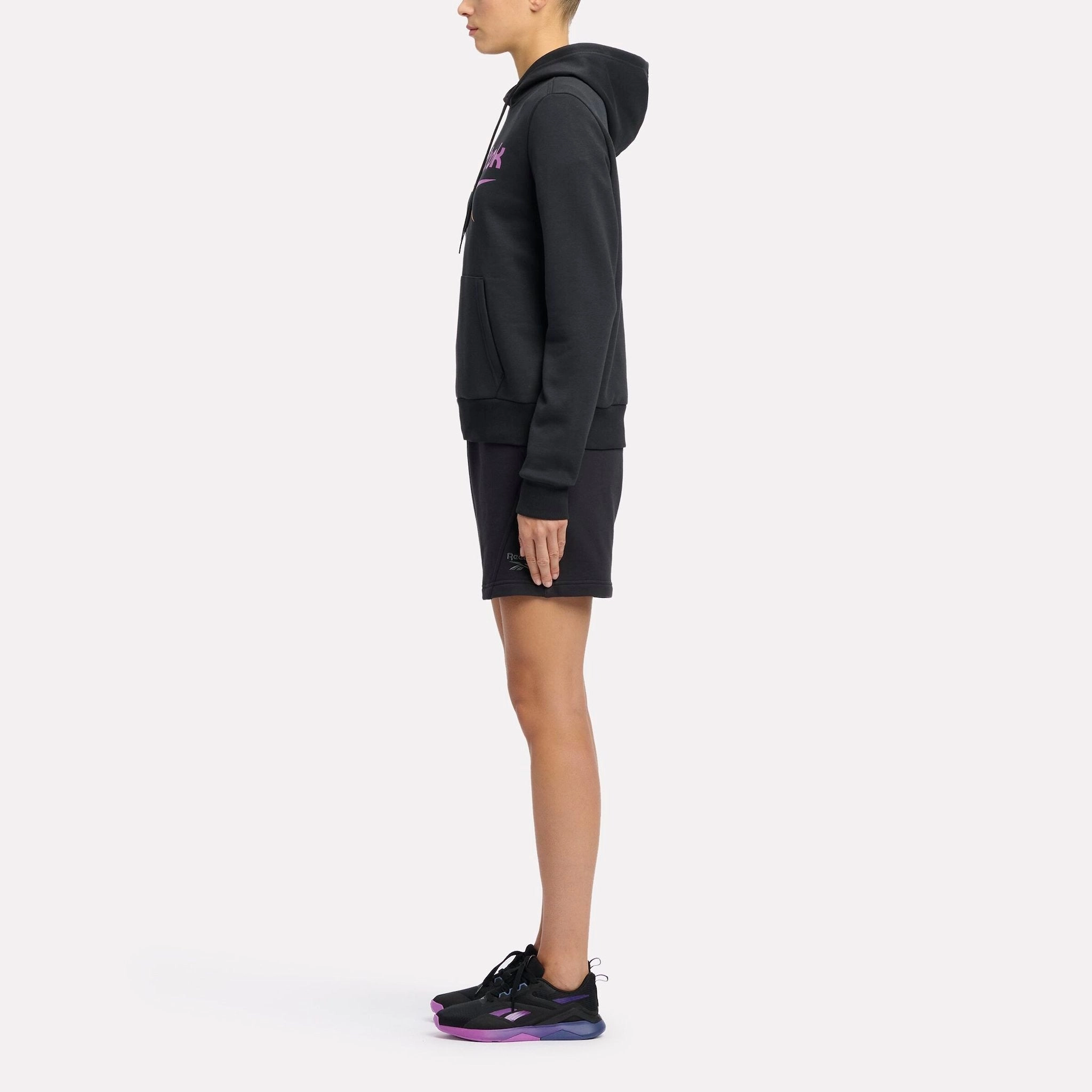 Ri Big Logo Fleece Hoodie Black/Purple/Electric Amber