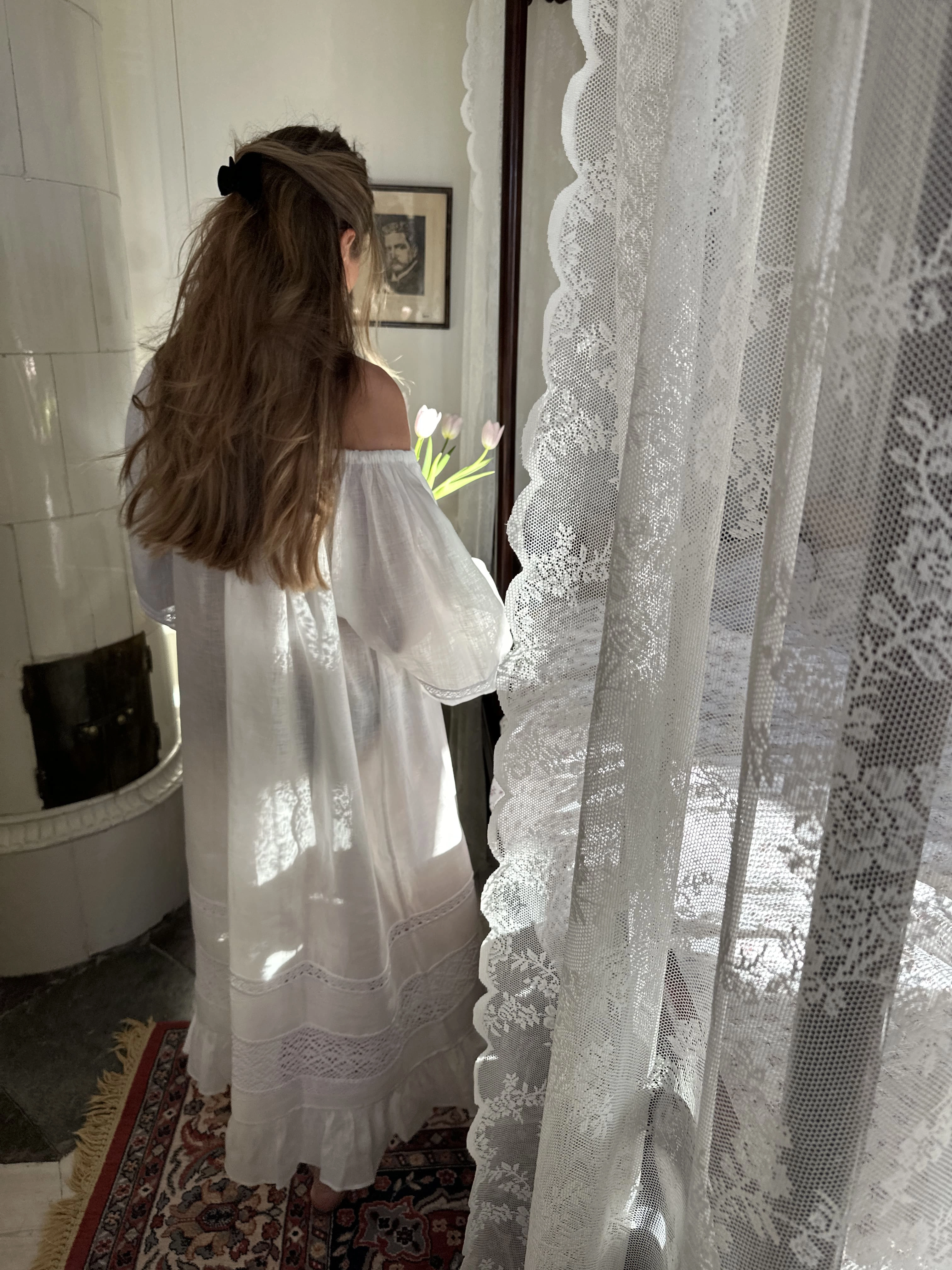 Romantica Lounge Dress in White