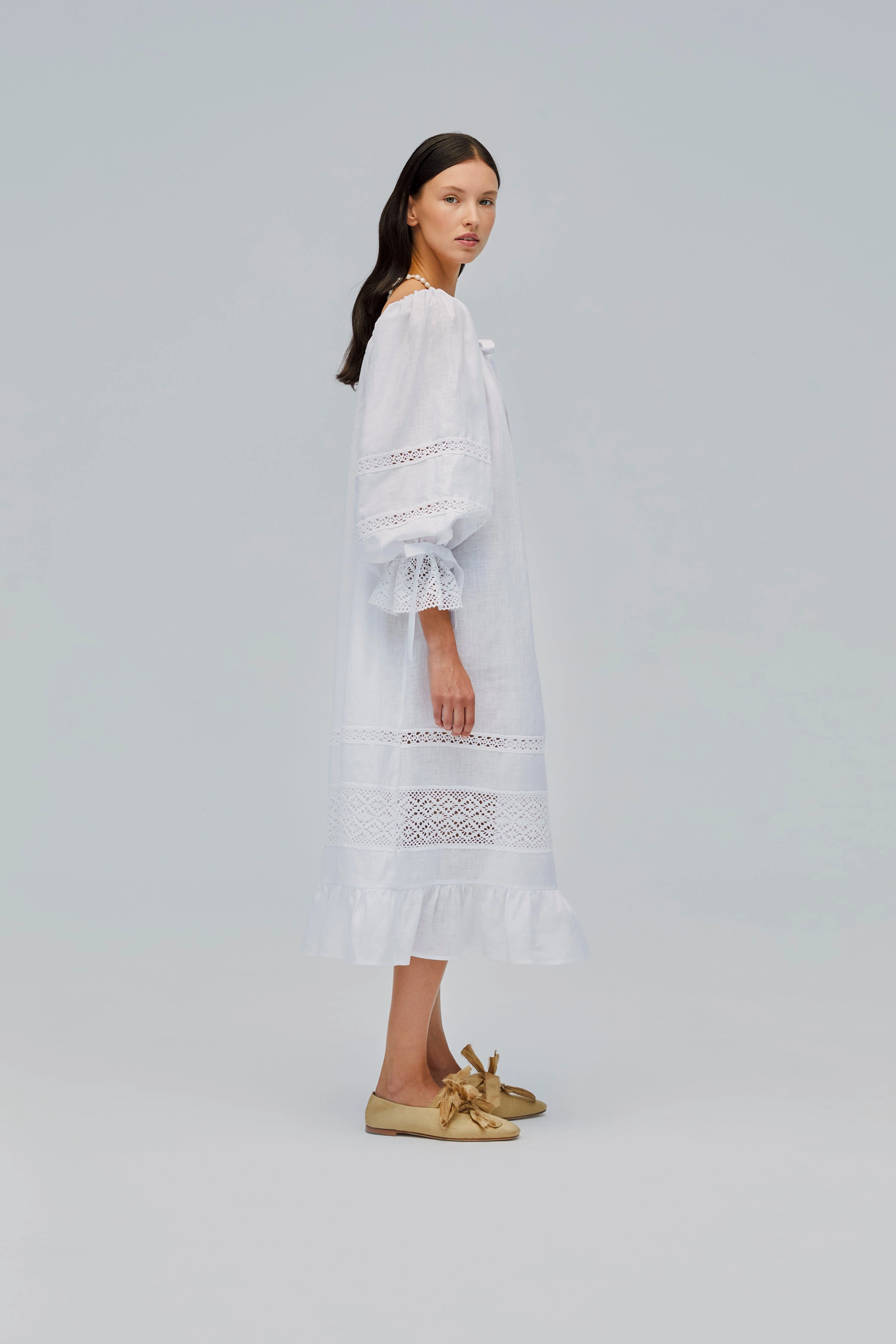 Romantica Lounge Dress in White