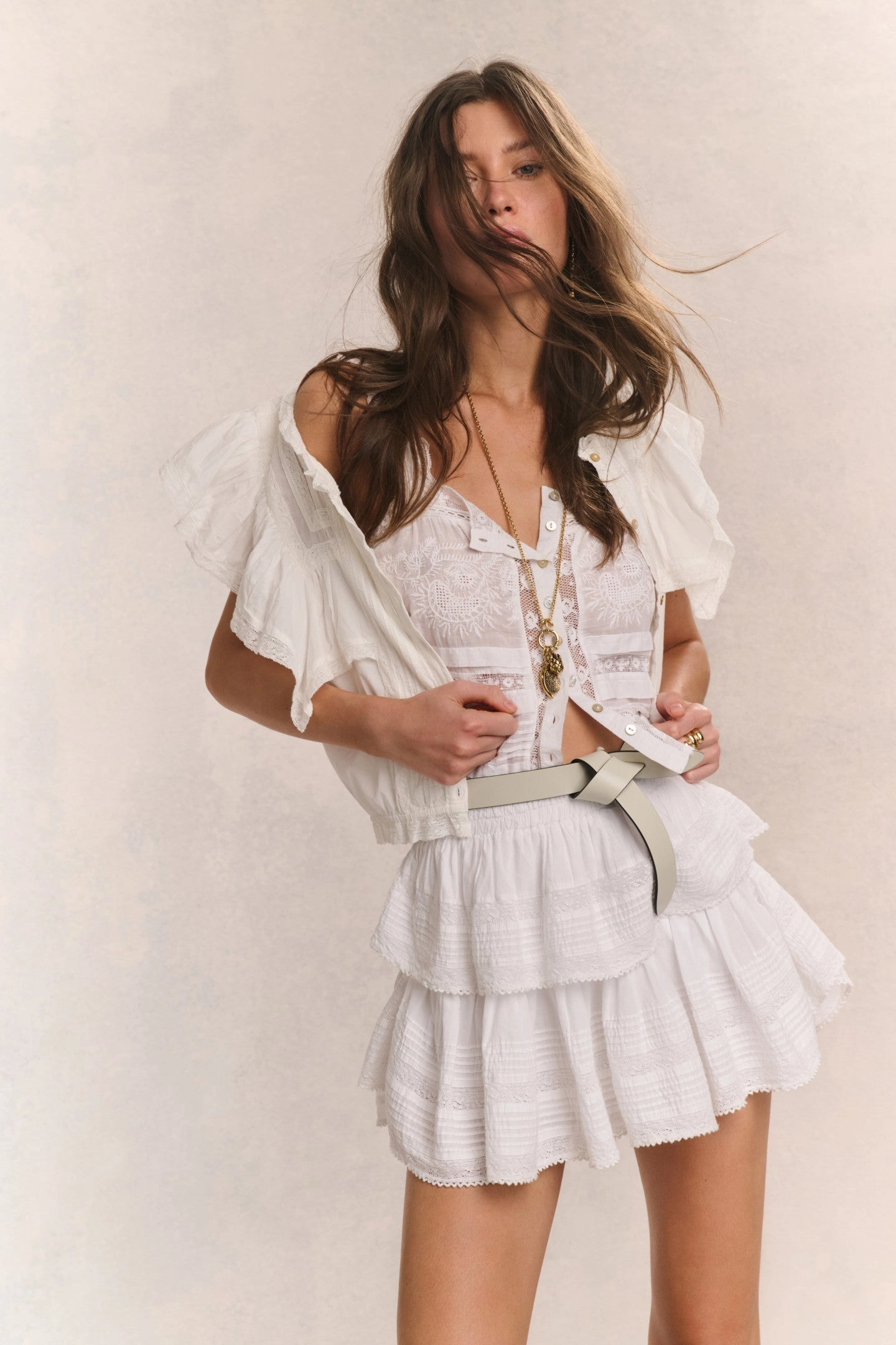 Ruffle Mini Heritage Skirt