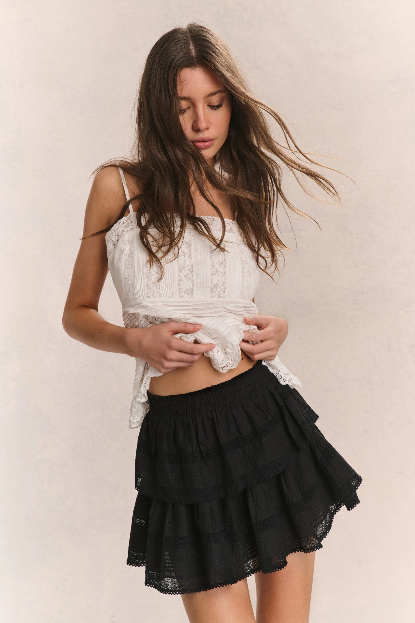 Ruffle Mini Heritage Skirt