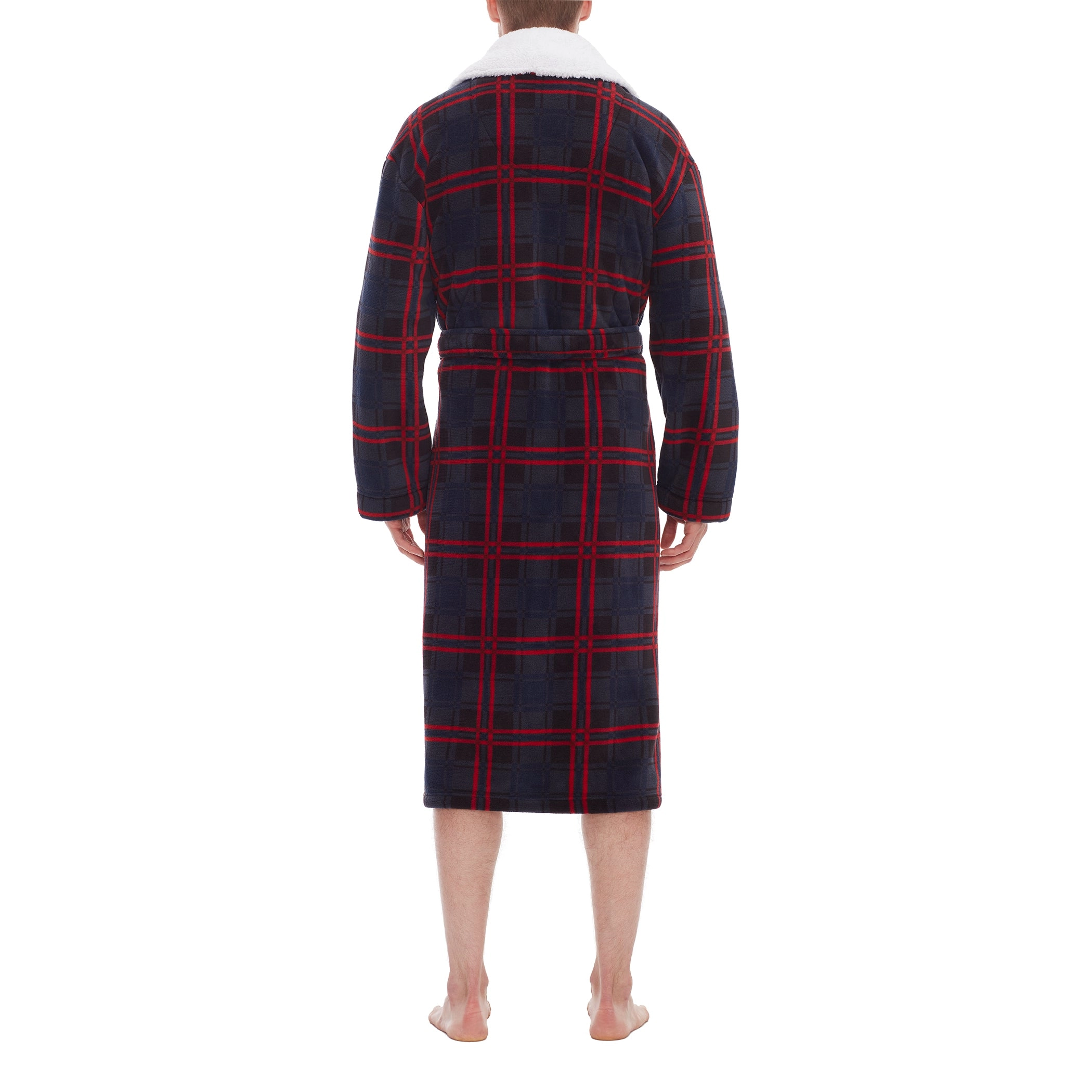 Shawl Robe With Faux Shearling Interior