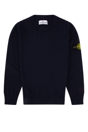 Stone Island Junior Logo Patch Long Sleeved Crewneck Sweatshirt