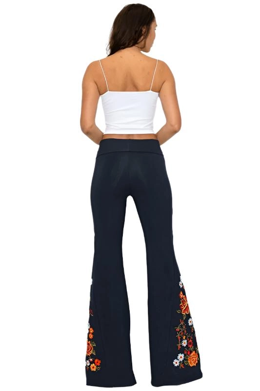 T-Party Coral Roses Embroidery Yoga Pant CJ75493