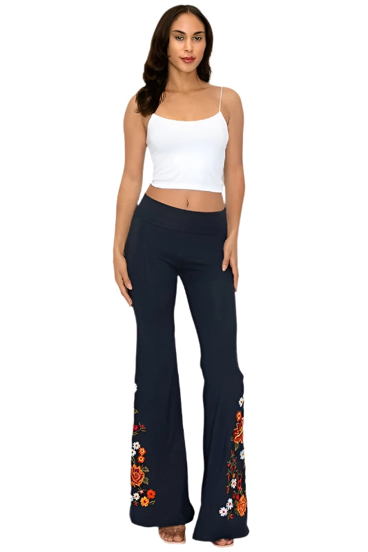 T-Party Coral Roses Embroidery Yoga Pant CJ75493