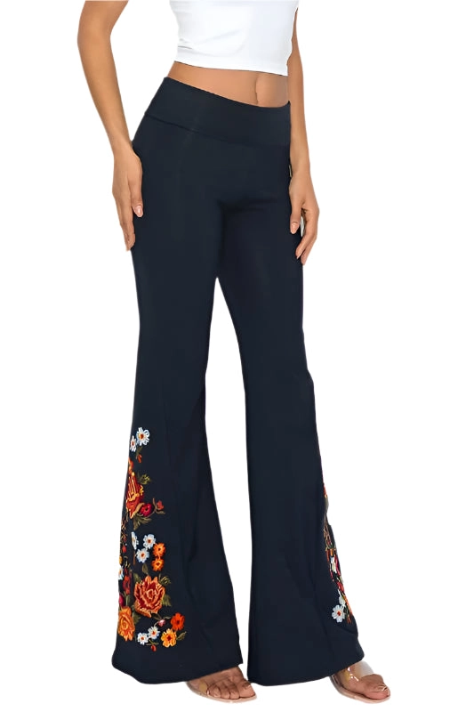T-Party Coral Roses Embroidery Yoga Pant CJ75493
