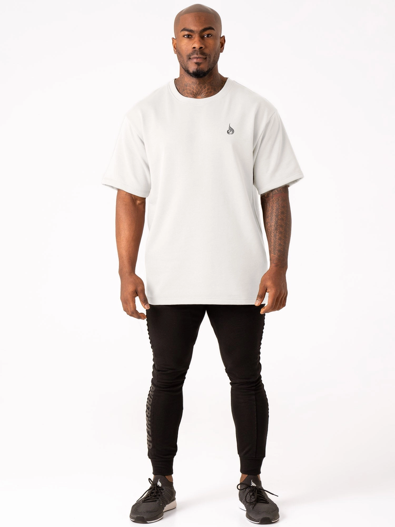 Throwback Fleece Oversized T-Shirt - White
