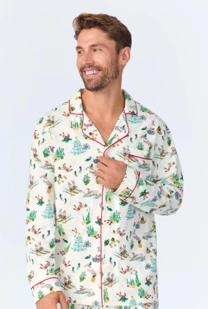 Tis The Sea-Son Men's Long Sleeve Classic Stretch Jersey PJ Set