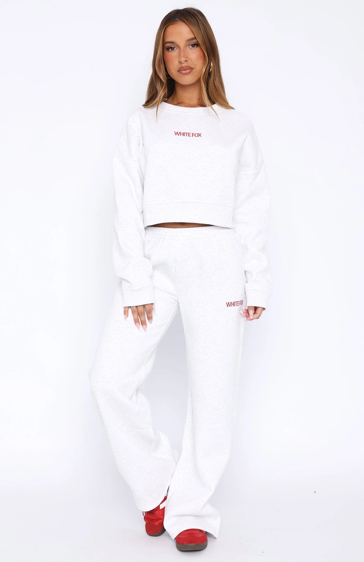 Trading Places Wide Leg Sweatpants Grey Marle